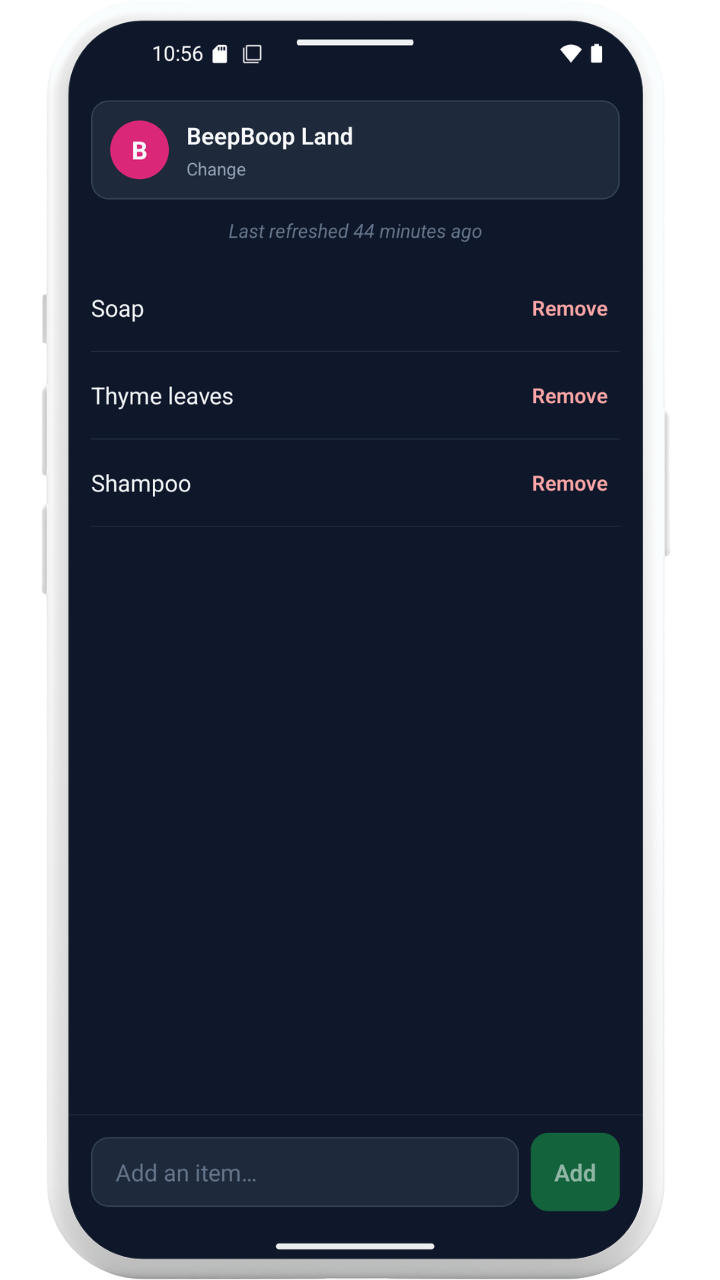 GroceryBot app screenshot